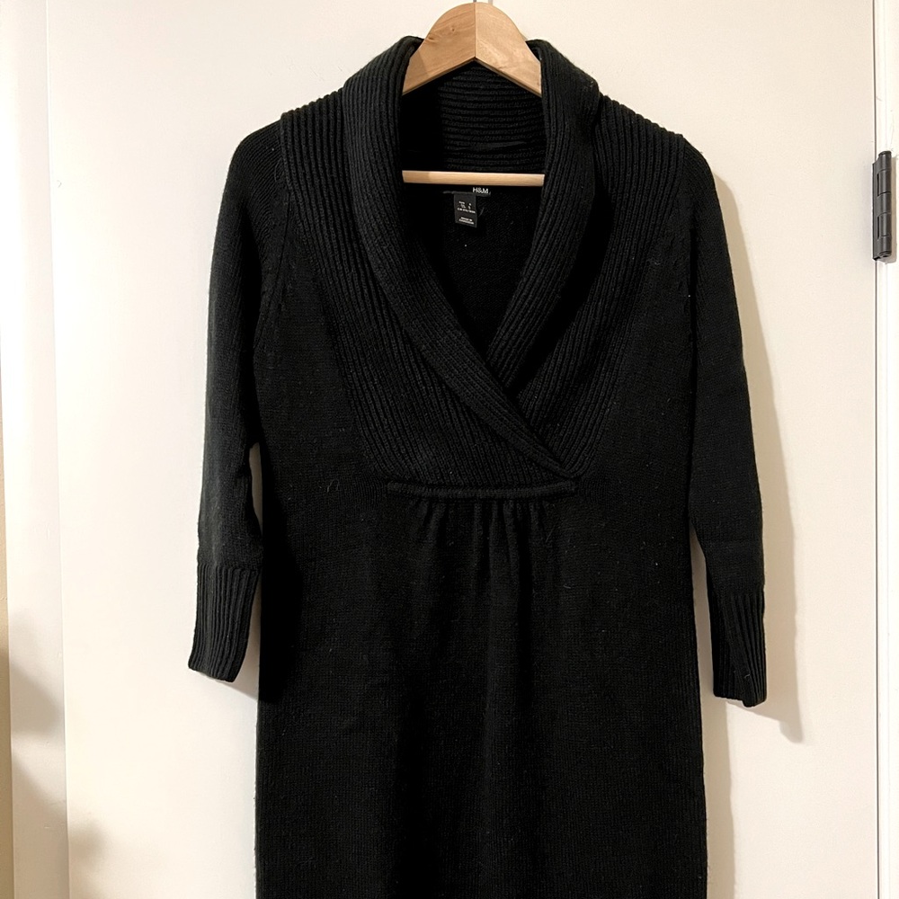 H&M sweater dress, black, Sz. S